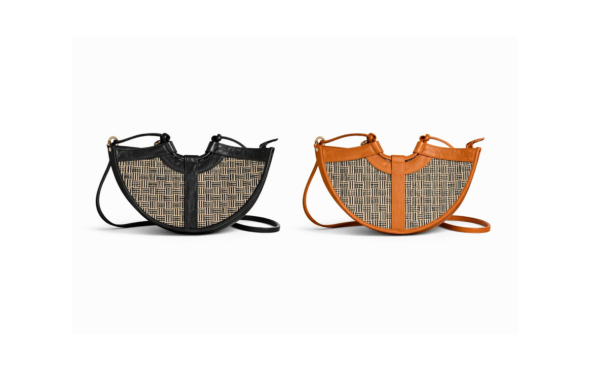 Capri – Sac cuir & cannage – OYA HUMANI – vue 3