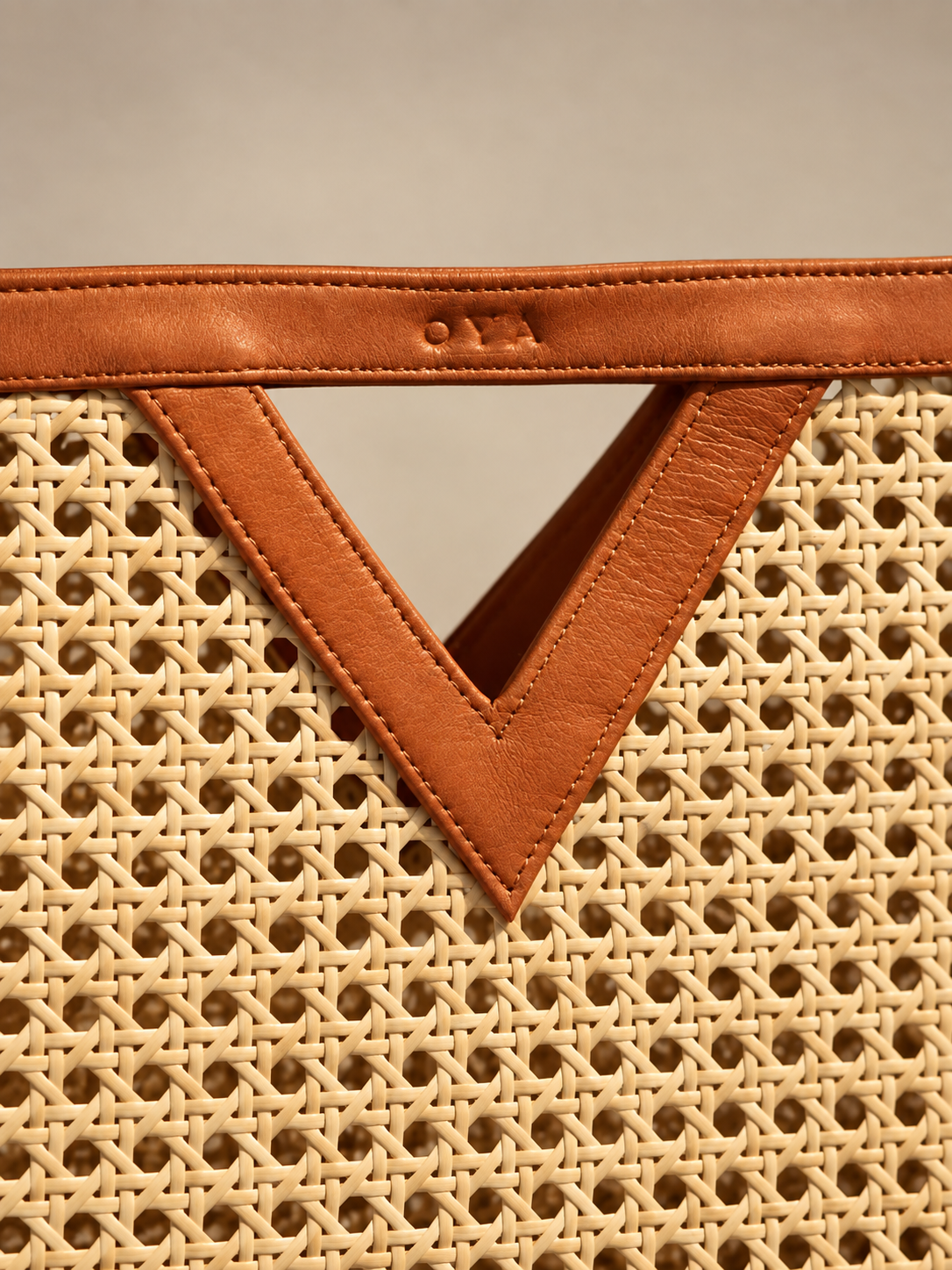 Malta – Sac cuir & cannage – OYA HUMANI – vue 4