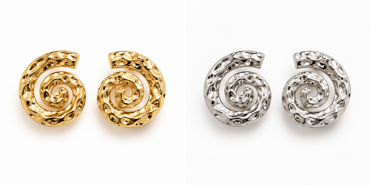 Boucles d'oreilles Ola – Plaqué or – OYA HUMANI – vue 3