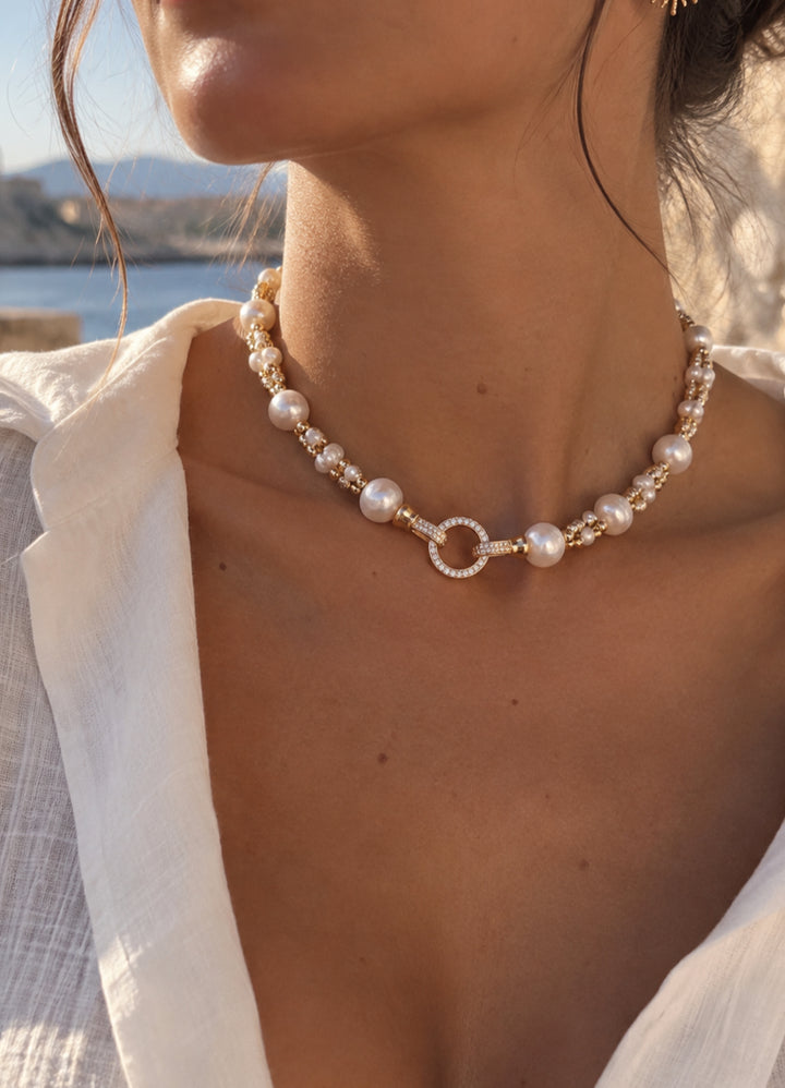Lido Necklace – Pearls & gold-plated