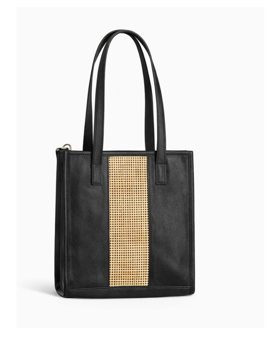 Ibiza – Sac cuir & cannage – OYA HUMANI – vue 1